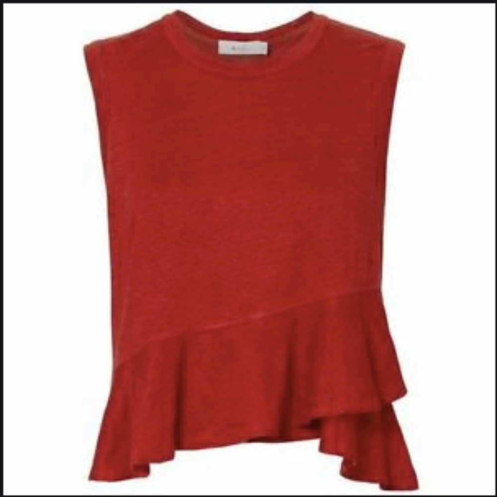 A.L.C Braxton Ruffle Front Tank Top